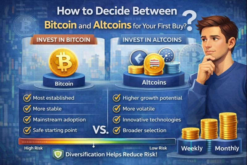 How to Decide Between Bitcoin and Altcoins for Your First Buy?